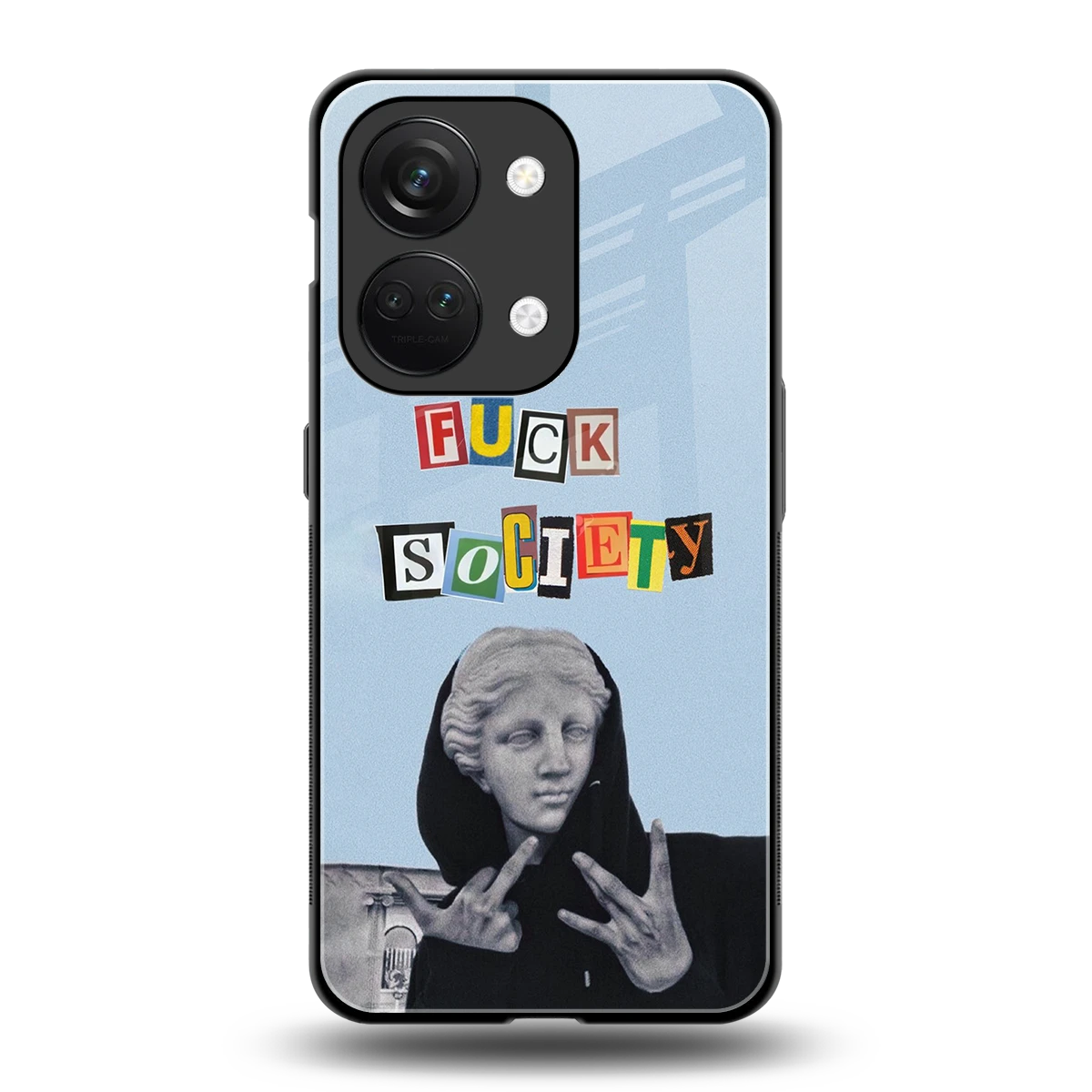 Rebel Mind back phone cover | glass case for oneplus nord 3