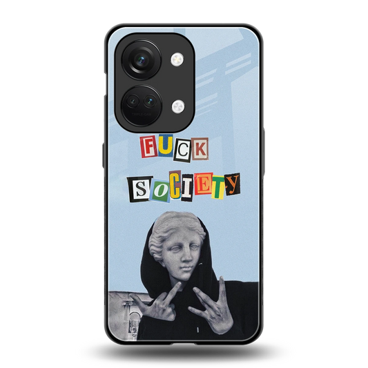 Rebel Mind back phone cover | glass case for oneplus nord 3