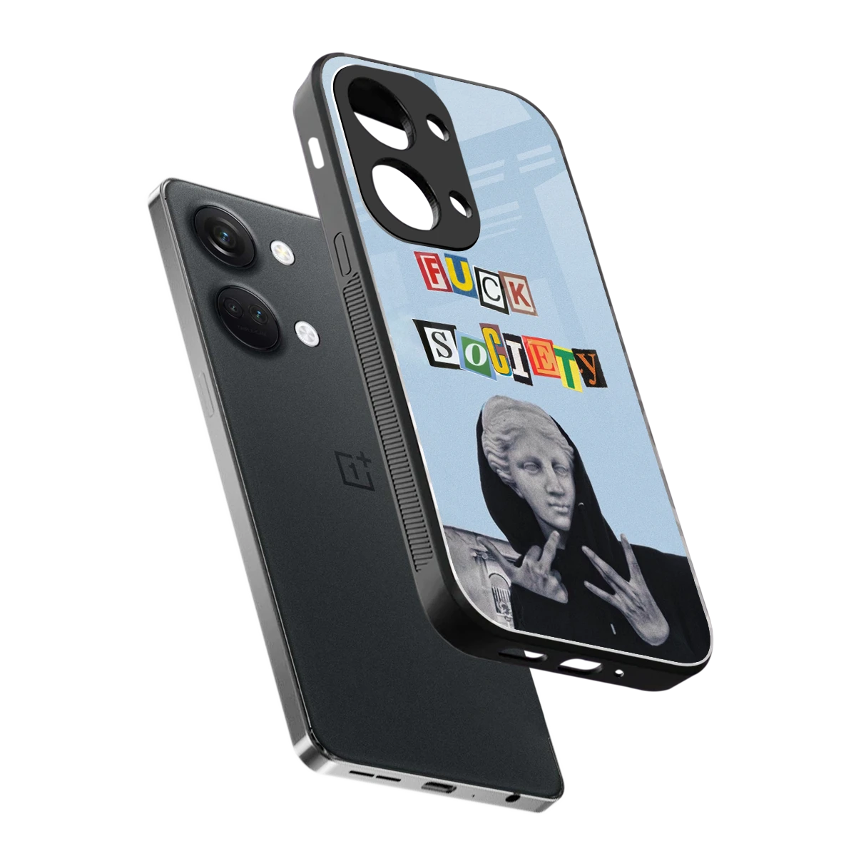 Rebel Mind sleek oneplus nord 3 cover with tempered glass back and TPU edges