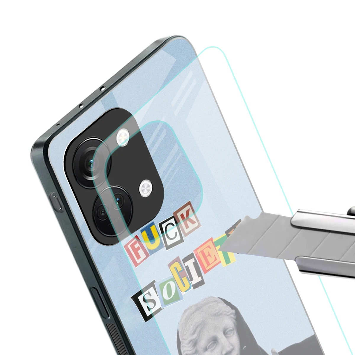 Rebel Mind stylish phone case for oneplus nord 3 | glossy glass and slim fit