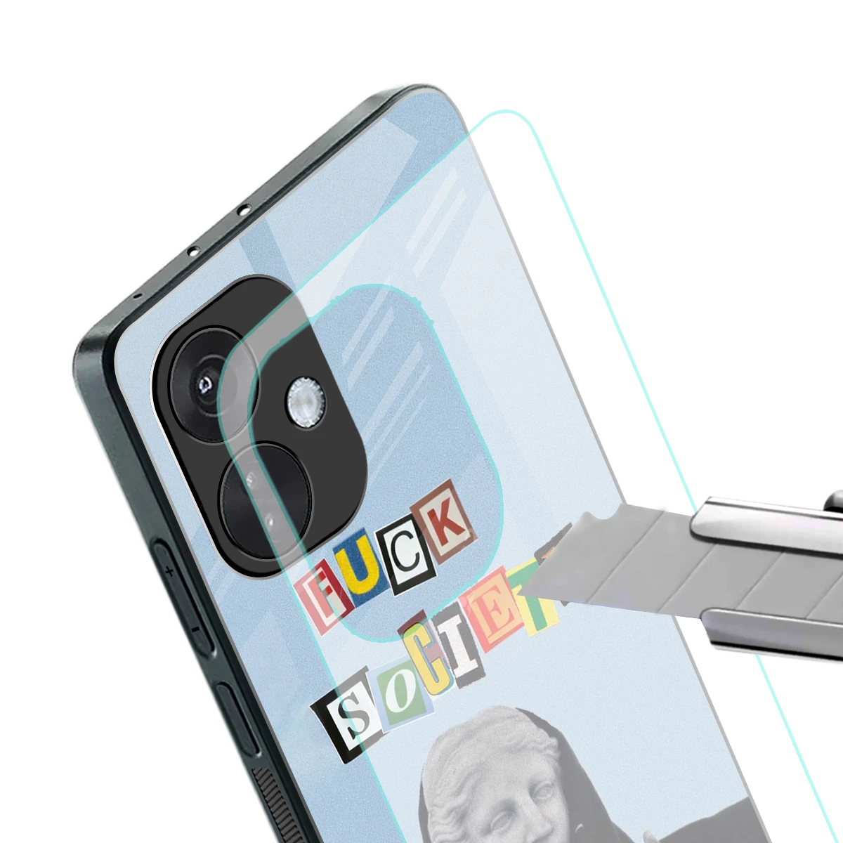 Rebel Mind stylish phone case for oneplus nord ce 3 | glossy glass and slim fit