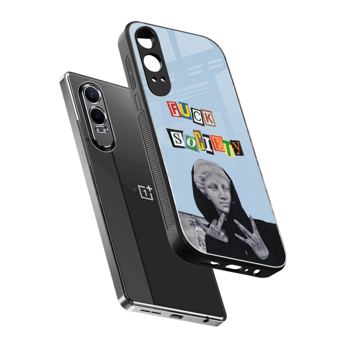 Rebel Mind sleek oneplus nord ce 4 lite cover with tempered glass back and TPU edges