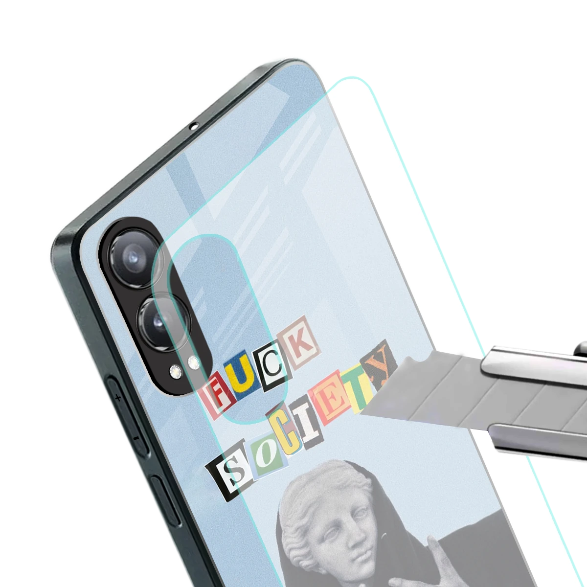 Rebel Mind stylish phone case for oneplus nord ce 4 lite | glossy glass and slim fit