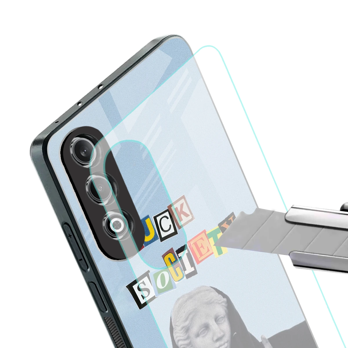 Rebel Mind stylish phone case for oneplus nord ce 4 | glossy glass and slim fit