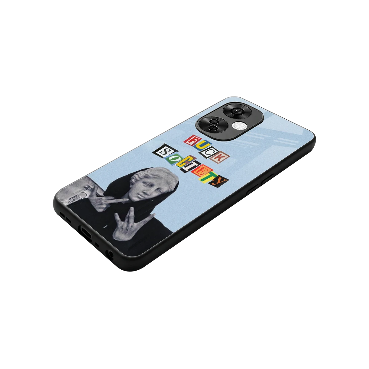 Rebel Mind stylish phone case for oneplus nord ce 3 lite | glossy glass and slim fit