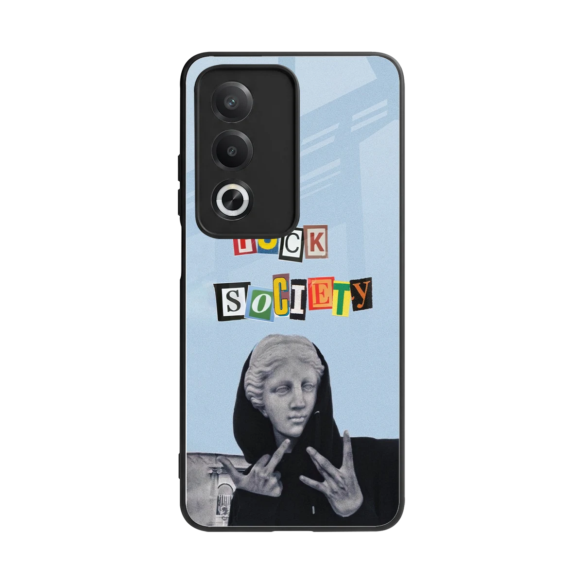 Rebel Mind back phone cover | glass case for oppo a3 pro