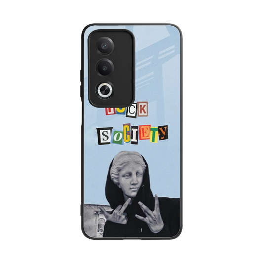 Rebel Mind back phone cover | glass case for oppo a3 pro