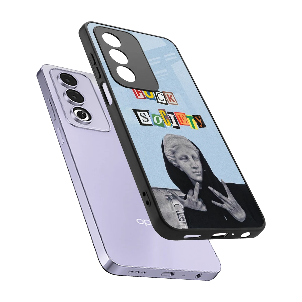 Rebel Mind sleek oppo a3 pro cover with tempered glass back and TPU edges