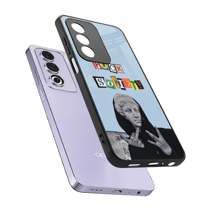 Rebel Mind sleek oppo a3 pro cover with tempered glass back and TPU edges