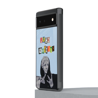 Rebel Mind stylish phone case for google pixel 6a | glossy glass and slim fit