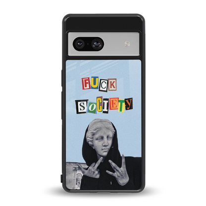 Rebel Mind back phone cover | glass case for google pixel 7a