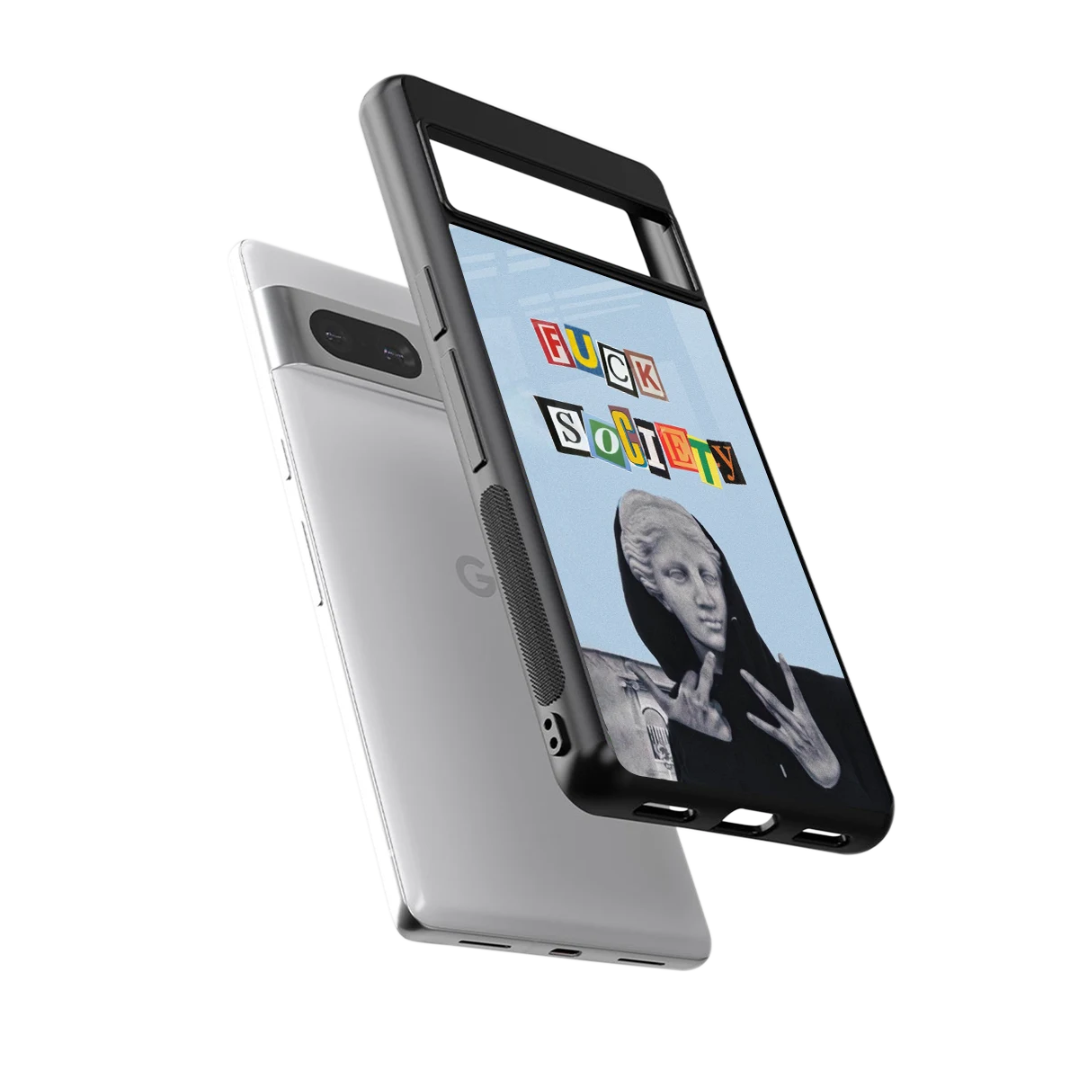 Rebel Mind sleek google pixel 7 cover with tempered glass back and TPU edges