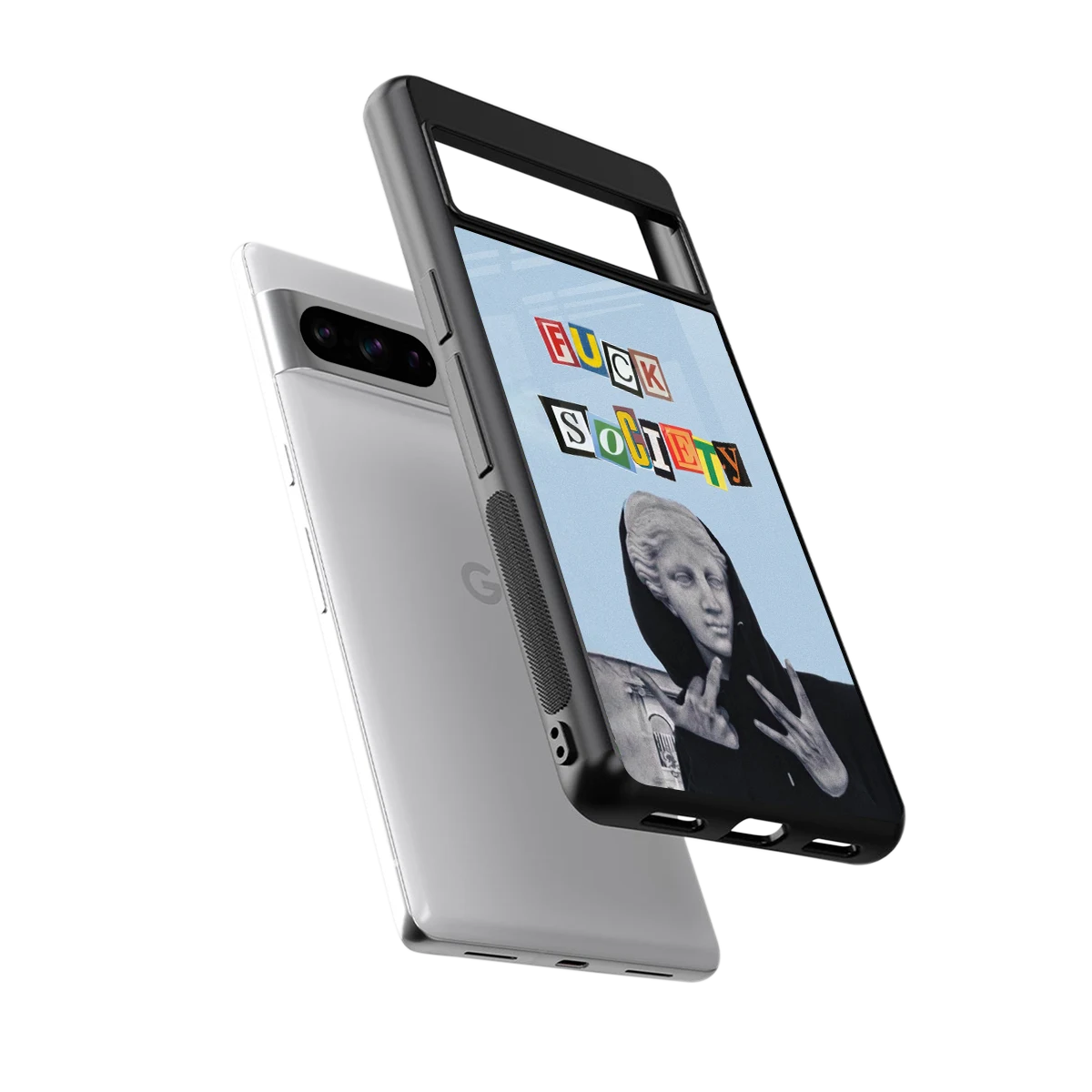 Rebel Mind sleek google pixel 8 pro cover with tempered glass back and TPU edges