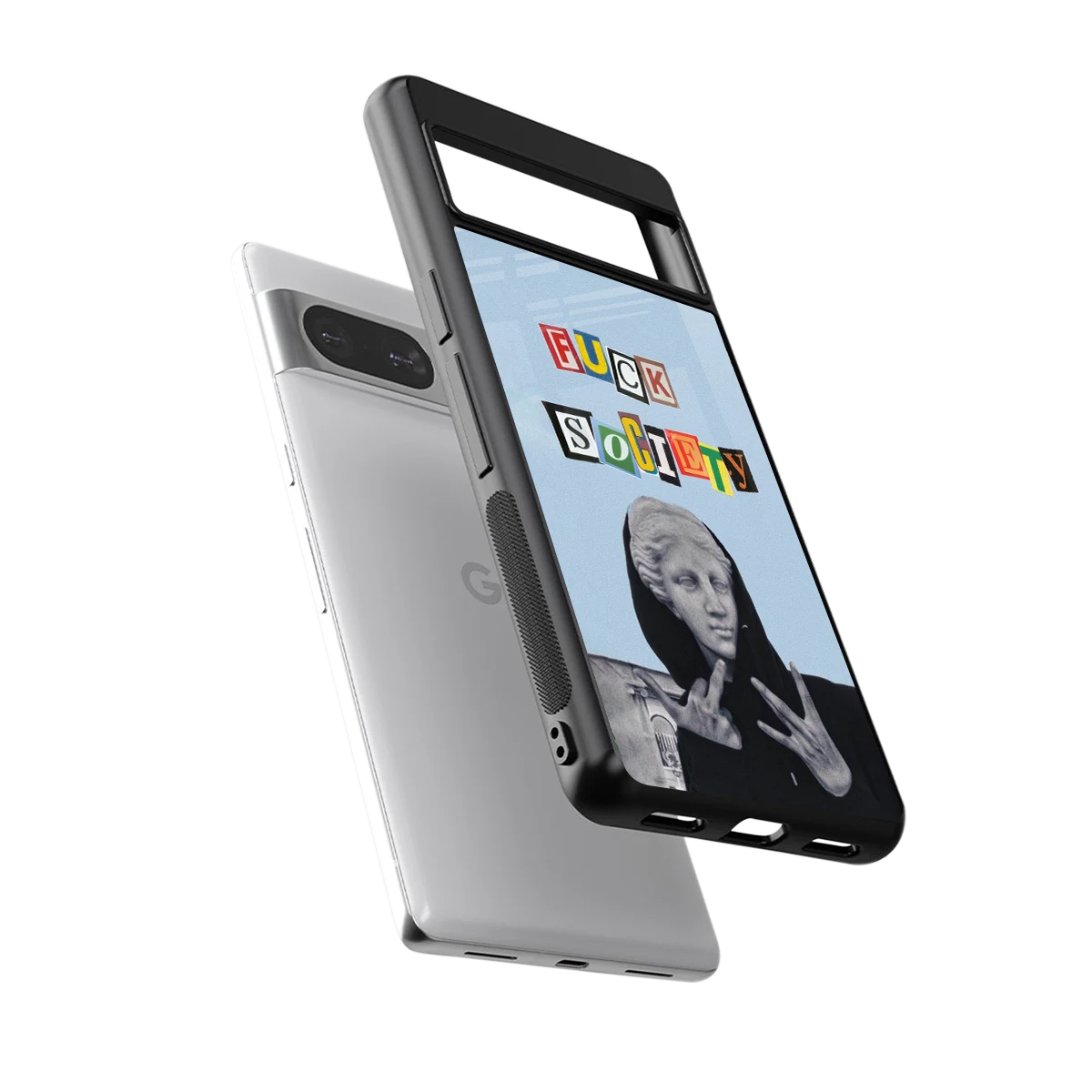 Rebel Mind sleek google pixel 8 cover with tempered glass back and TPU edges