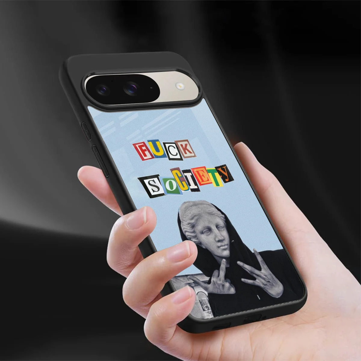 Rebel Mind sleek google pixel 9 cover with tempered glass back and TPU edges