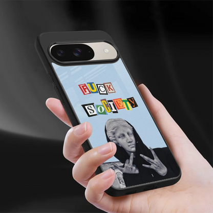 Rebel Mind sleek google pixel 9 cover with tempered glass back and TPU edges