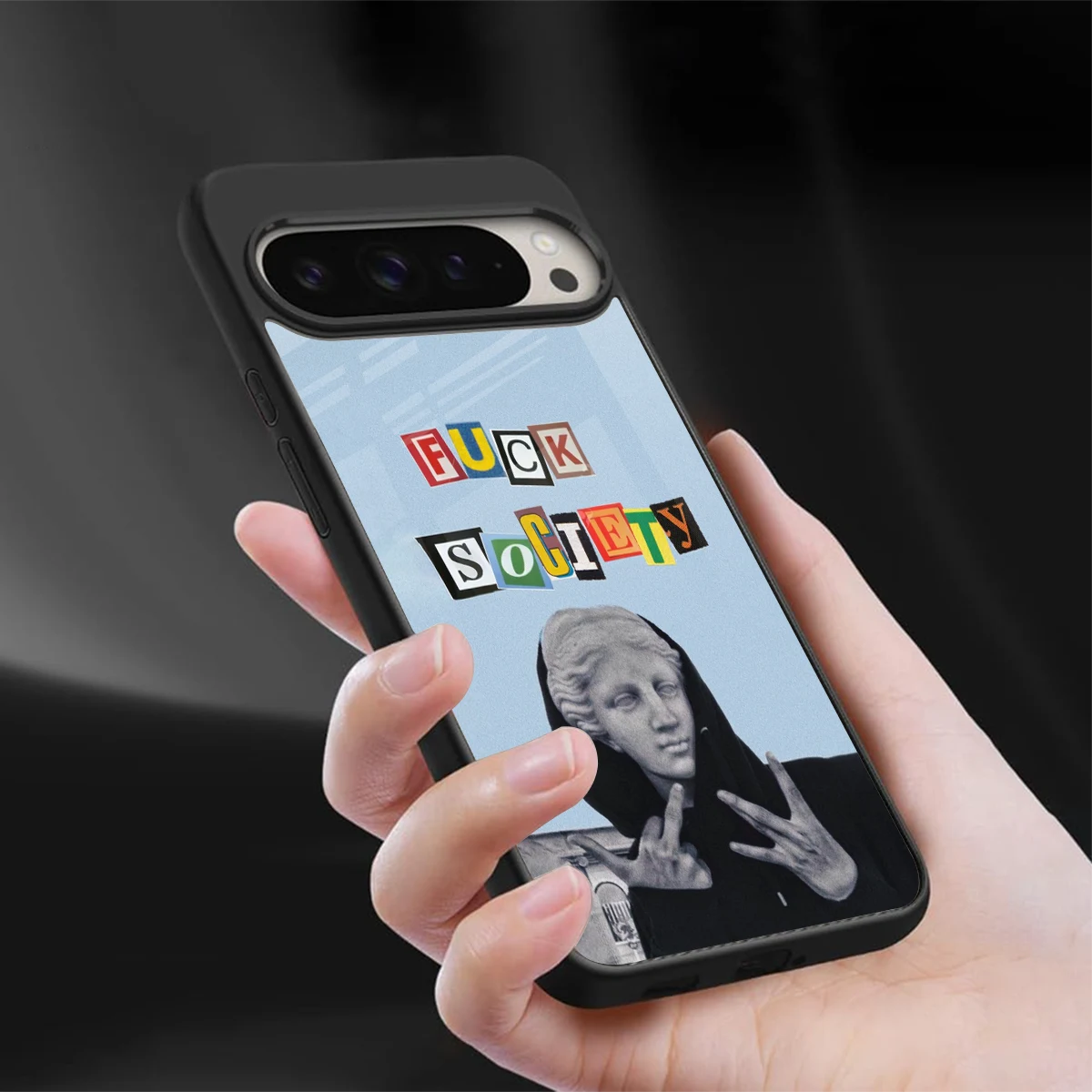 Rebel Mind sleek google pixel 9 pro cover with tempered glass back and TPU edges