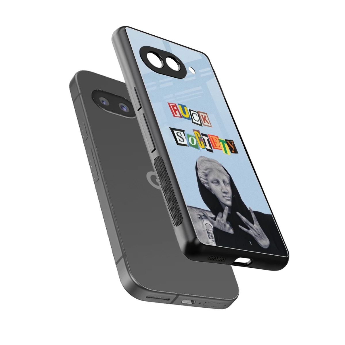 Rebel Mind sleek google pixel 10a cover with tempered glass back and TPU edges