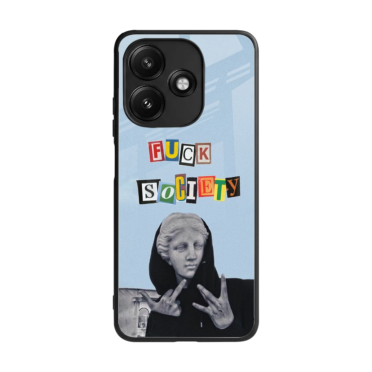 Rebel Mind back phone cover | glass case for redmi 12 5g