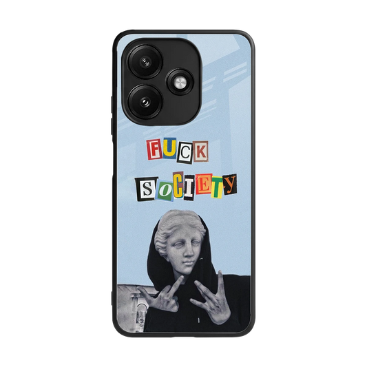 Rebel Mind back phone cover | glass case for redmi 12 5g