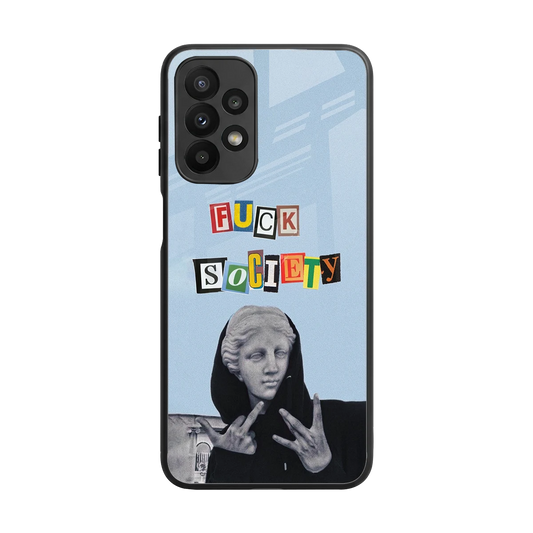 Rebel Mind back phone cover | glass case for samsung galaxy a23