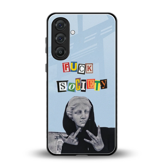 Rebel Mind back phone cover | glass case for samsung galaxy m35 5g