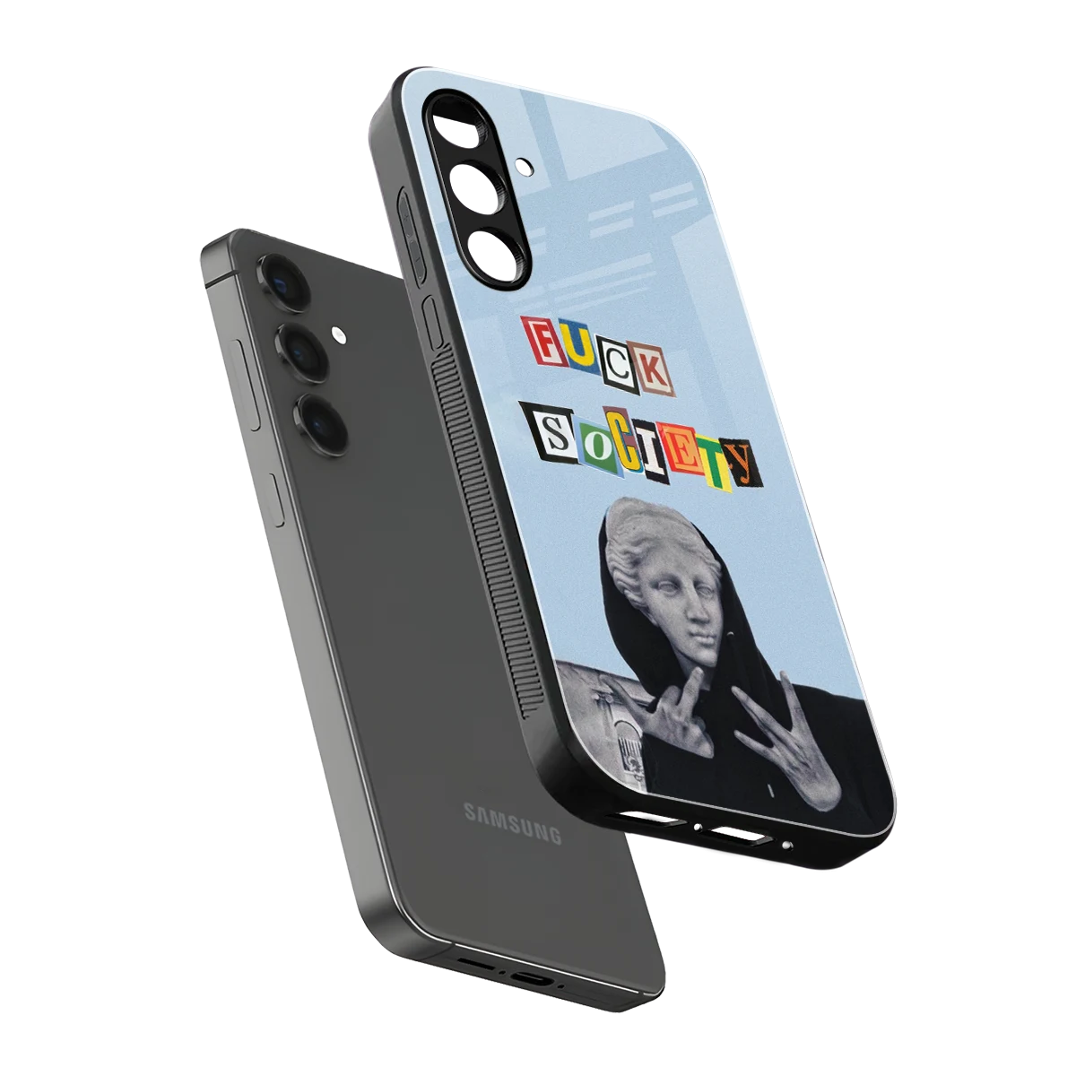Rebel Mind sleek samsung galaxy a14 5g cover with tempered glass back and TPU edges