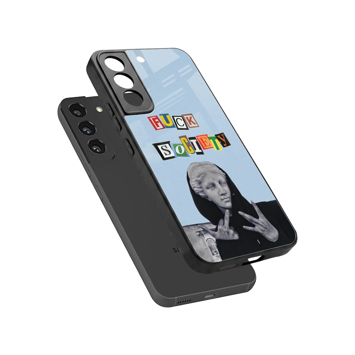 Rebel Mind sleek samsung galaxy s22 cover with tempered glass back and TPU edges