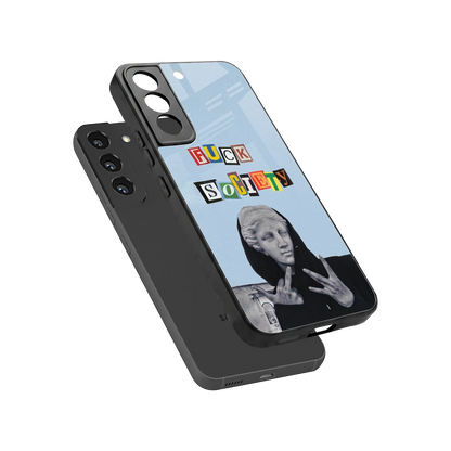 Rebel Mind sleek samsung galaxy s22 cover with tempered glass back and TPU edges