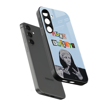 Rebel Mind sleek samsung galaxy s25 cover with tempered glass back and TPU edges