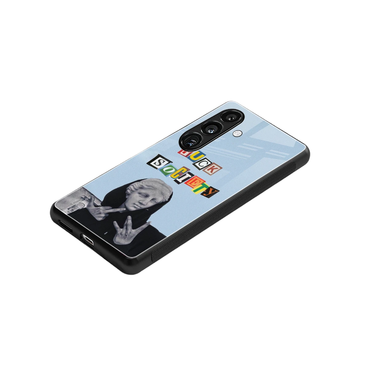 Rebel Mind stylish phone case for samsung galaxy s25 fe | glossy glass and slim fit