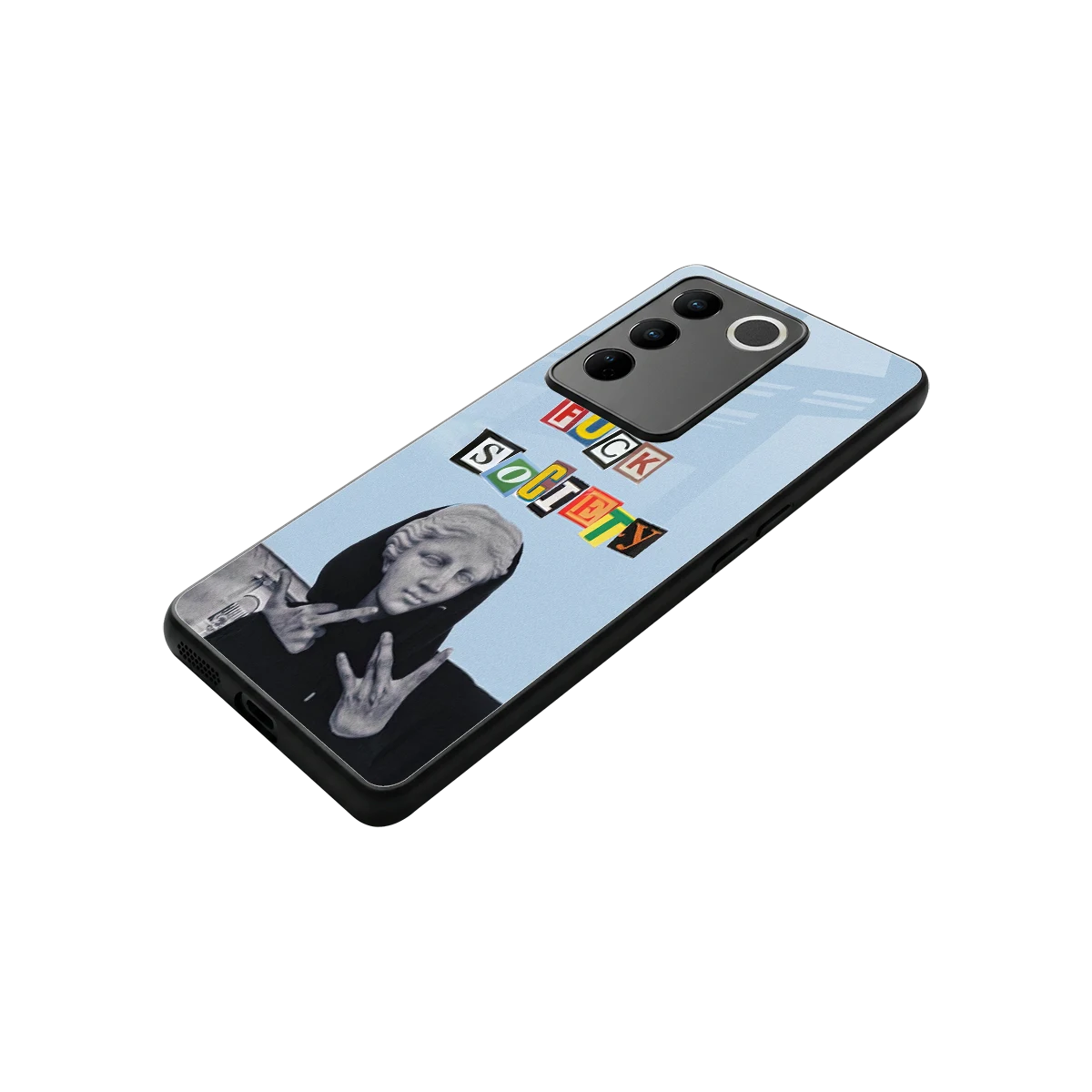 Rebel Mind stylish phone case for vivo v27 5g | glossy glass and slim fit