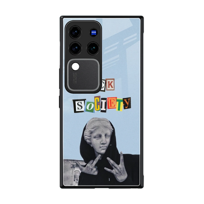 Rebel Mind back phone cover | glass case forvivo v30 pro