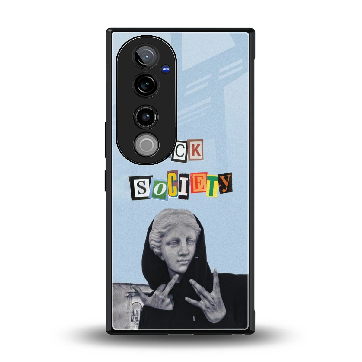 Rebel Mind back phone cover | glass case for vivo v40 pro