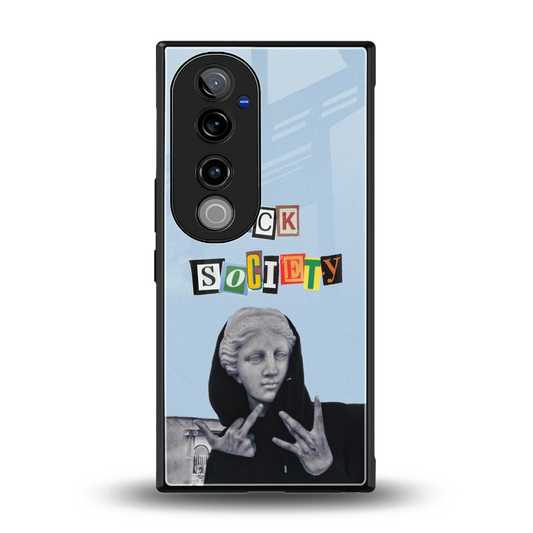 Rebel Mind back phone cover | glass case for vivo v40 pro
