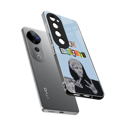 Rebel Mind sleek vivo v40 pro cover with tempered glass back and TPU edges