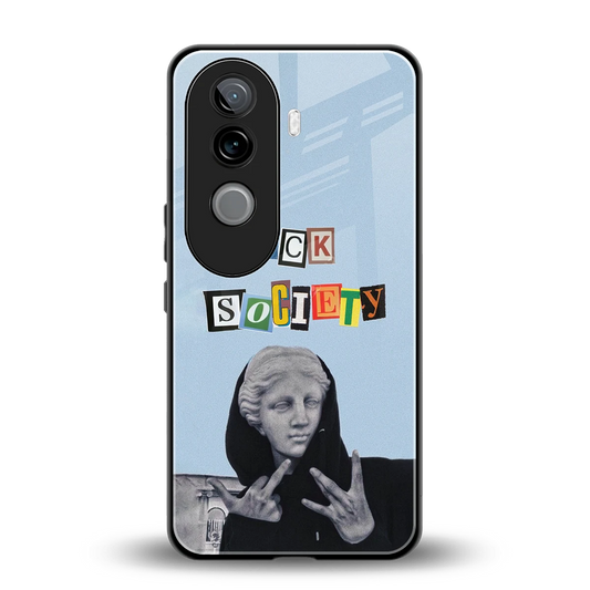 Rebel Mind back phone cover | glass case for vivo v40e