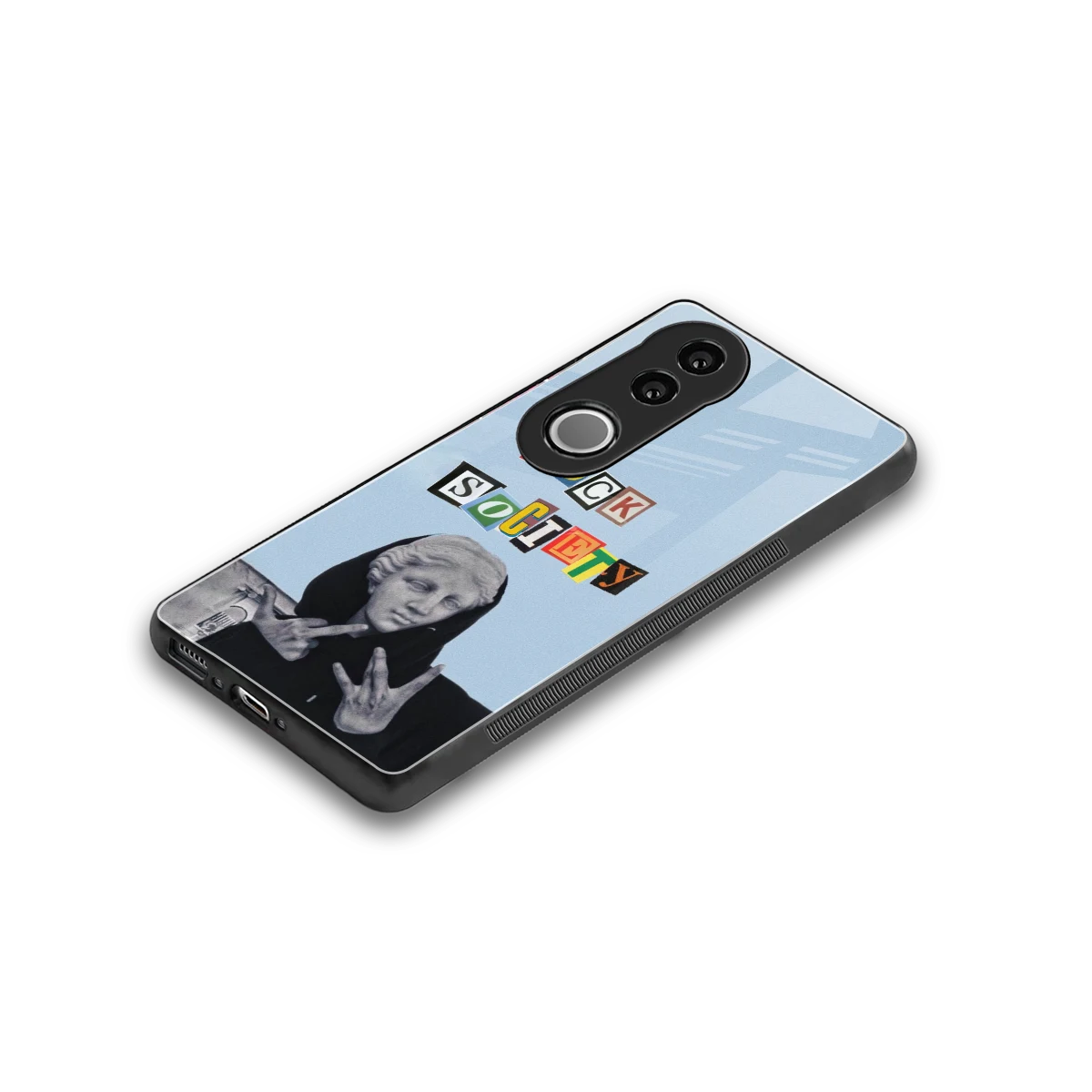 Rebel Mind stylish phone case for vivo v50 | glossy glass and slim fit