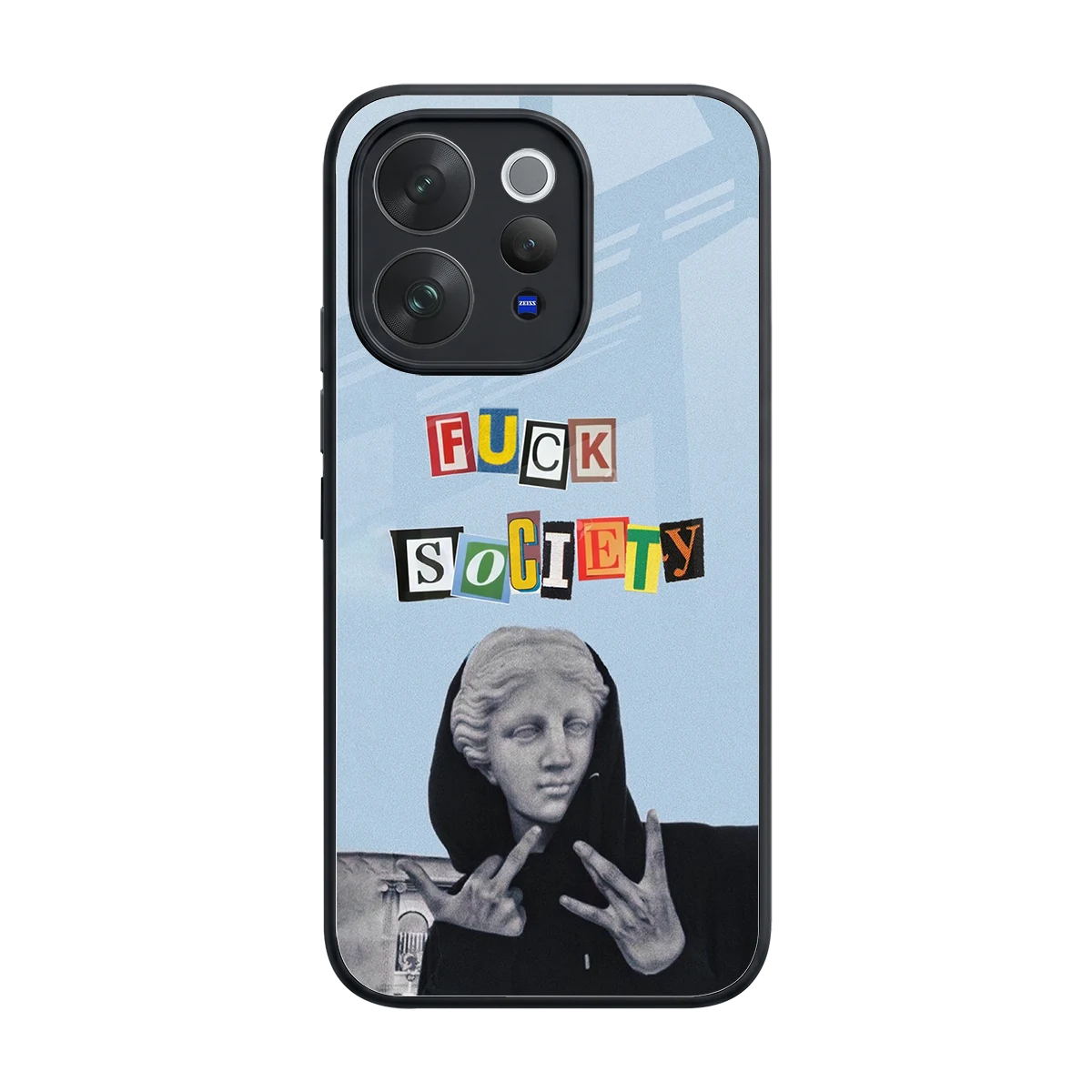 Rebel Mind back phone cover | glass case for vivo v70