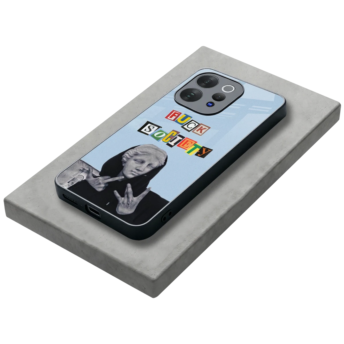 Rebel Mind stylish phone case for vivo v70 | glossy glass and slim fit