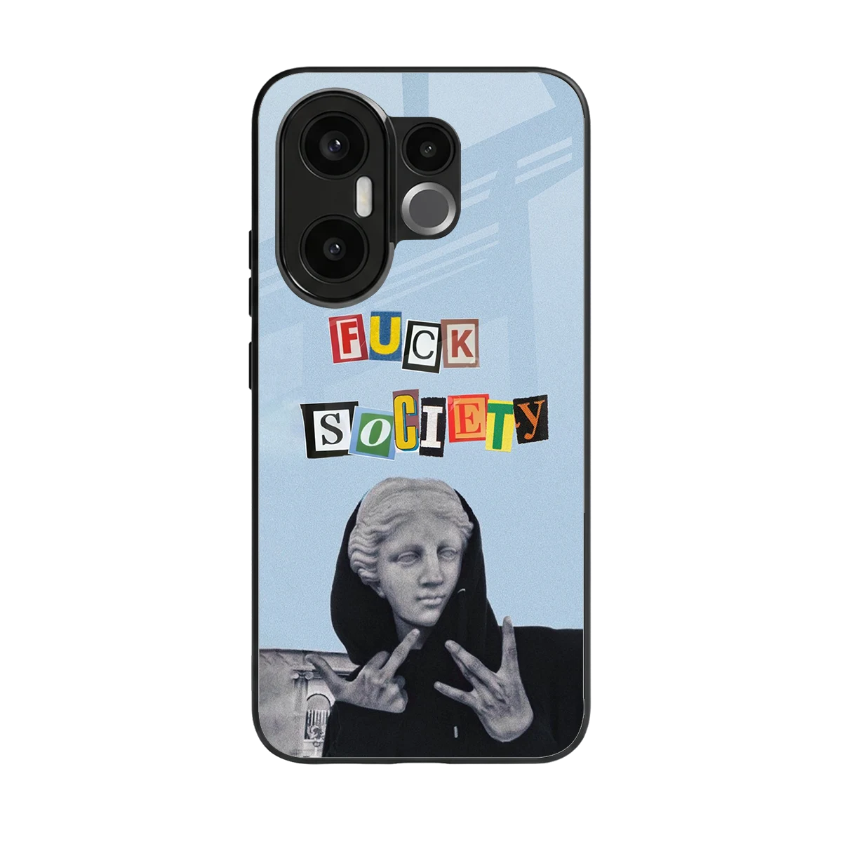 Rebel Mind back phone cover | glass case for vivo x200 fe