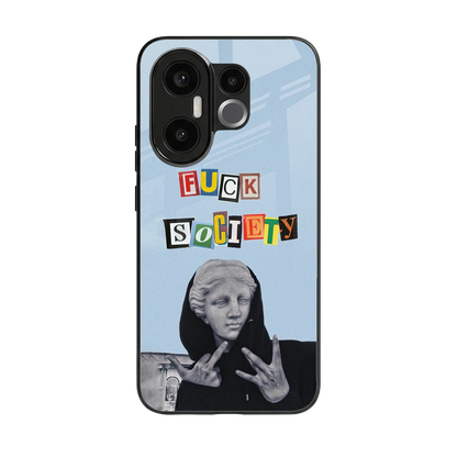 Rebel Mind back phone cover | glass case for vivo x200 fe