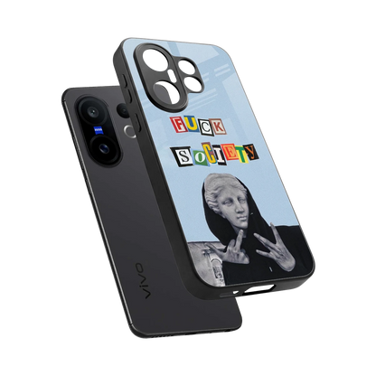 Rebel Mind sleek vivo x200 fe cover with tempered glass back and TPU edges