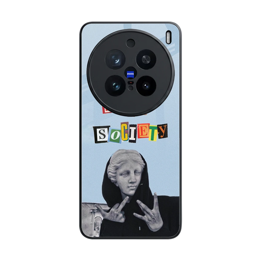 Rebel Mind back phone cover | glass case for vivo x200 pro