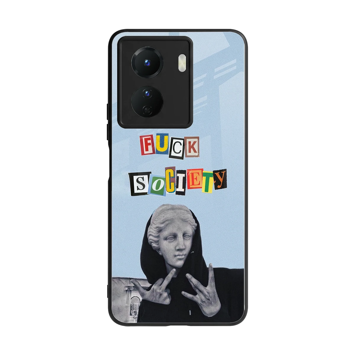 Rebel Mind back phone cover | glass case for vivo y16