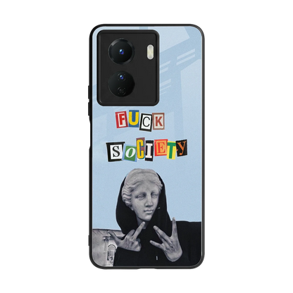 Rebel Mind back phone cover | glass case for vivo y16