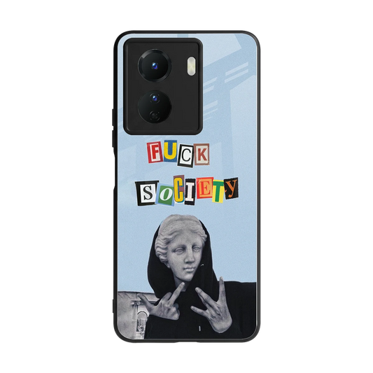 Rebel Mind back phone cover | glass case for vivo y16