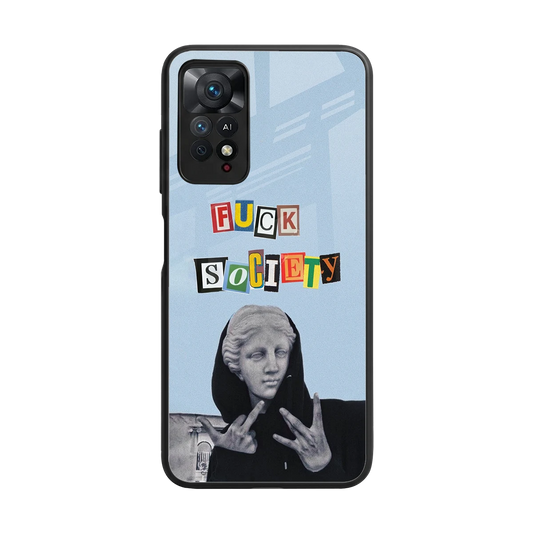Rebel Mind back phone cover | glass case for redmi note 11 pro