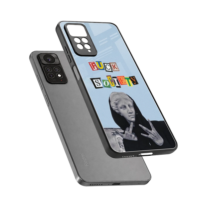 Rebel Mind sleek redmi note 11 pro cover with tempered glass back and TPU edges