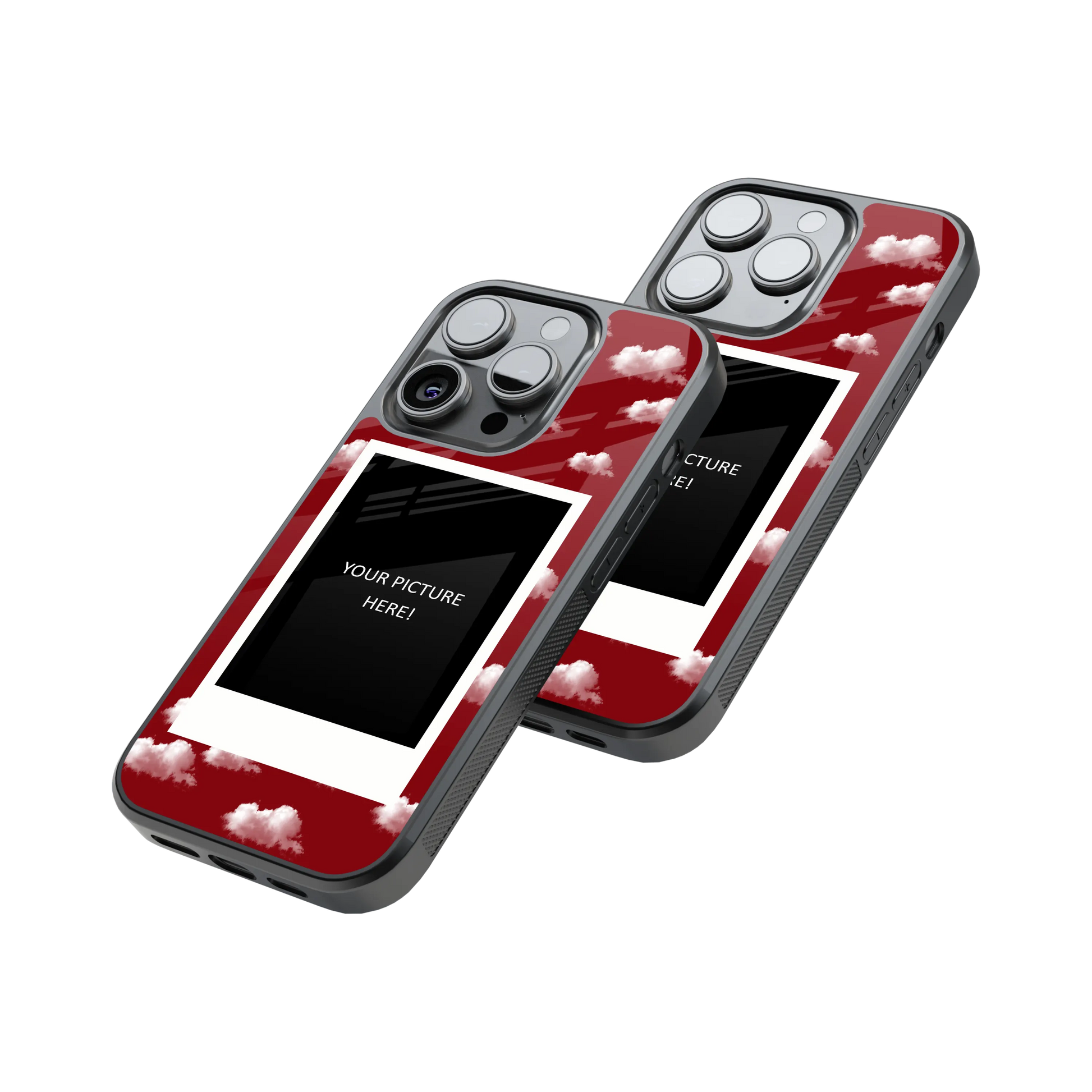 Polaroid Personalised Glass Phone Case